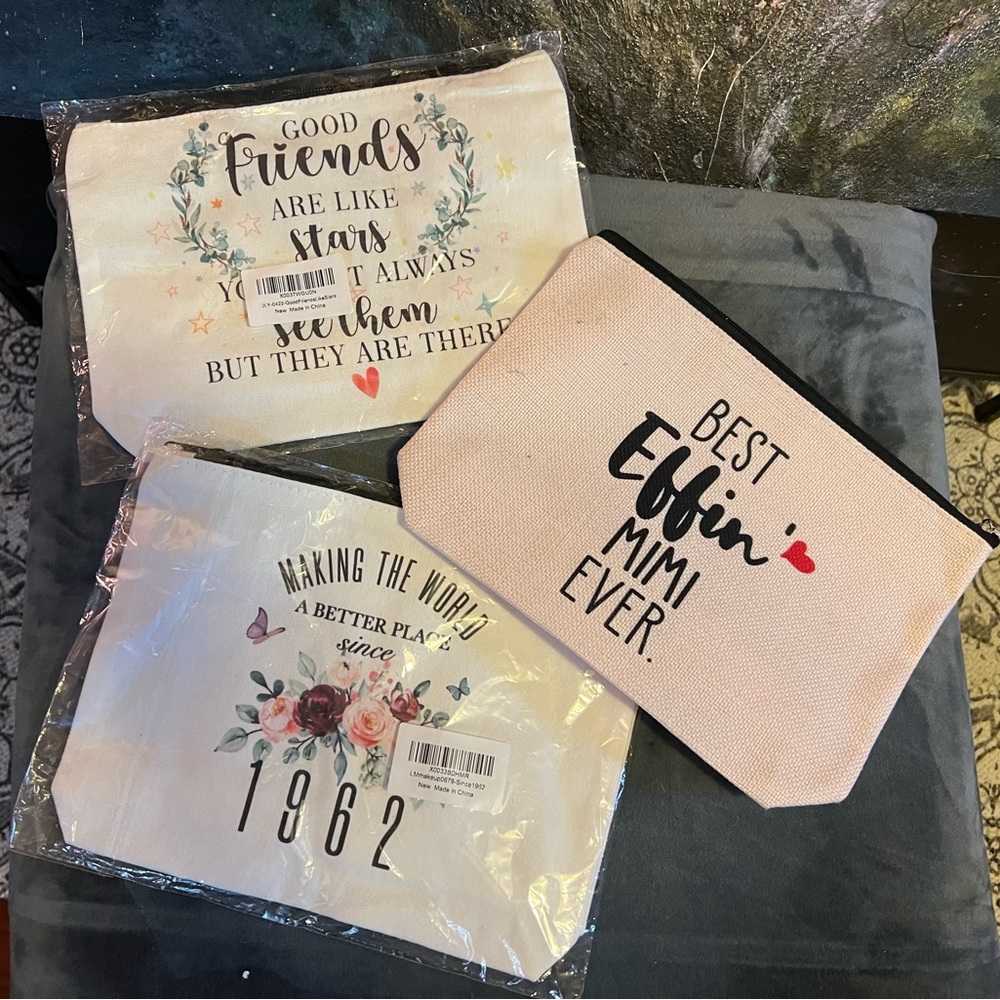 Set of 3 makeup bags